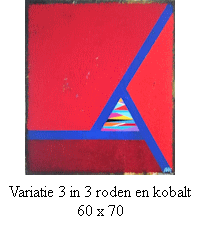 Variatie 3 in 3 roden en kobalt